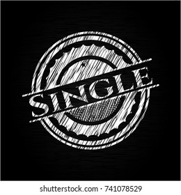 Single on chalkboard