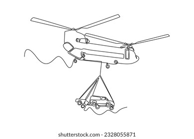 Una sola línea de dibujo: Ejército, Fuerza Aérea y Armada. Concepto militar. Ilustración gráfica de vector de diseño de línea continua.