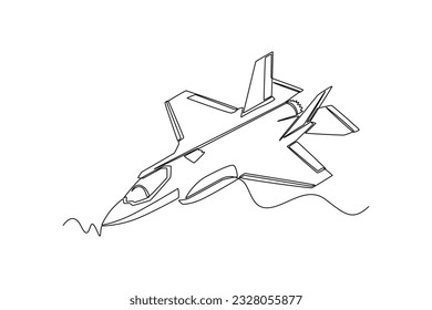 Single one line drawing Army, Air Force and Navy. Military concept. Continuous line draw design graphic vector illustration.