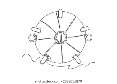 Single one line drawing Army, Air Force and Navy. Military concept. Continuous line draw design graphic vector illustration.