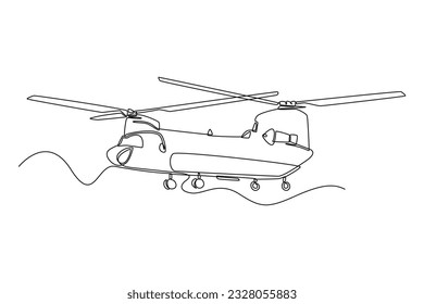 Single one line drawing Army, Air Force and Navy. Military concept. Continuous line draw design graphic vector illustration.