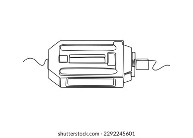 Single one line drawing bicycle pedals. World bicycle day concept. Continuous line draw design graphic vector illustration.