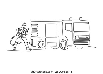 Single one line drawing