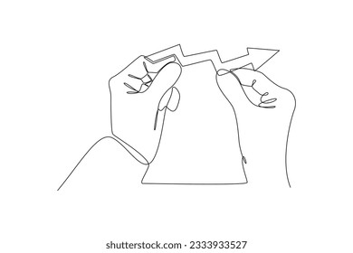 Single one line drawing concept of productivity boosting. Continuous line draw design graphic vector illustration.