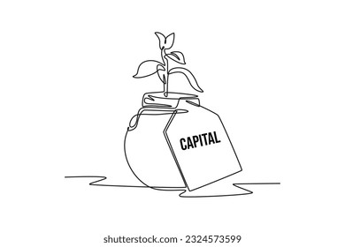 Diseño de una sola línea de ESG - Concepto ambiental, social y de gobernanza. Ilustración gráfica de vector de diseño de línea continua.