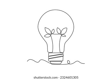 Single one line drawing ESG - Environmental, Social, and Governance concept. Continuous line draw design graphic vector illustration.