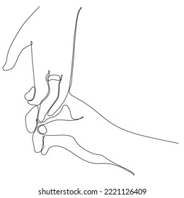 
Single one line drawing groom puts ring on finger of bride. Bride and groom make vows of loyalty on their wedding day. Marriage Ceremony Celebration Concept. Modern continuous line draw graphic desig