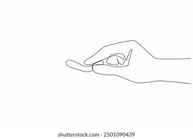 Una sola línea dibujando a mano sosteniendo el hojaldre de queso crujiente. Tan crujiente cuando se mastica. Elaborado con un delicioso queso seleccionado. Sabroso. Día Nacional del Doodle de Queso. Ilustración gráfica de diseño de línea continua