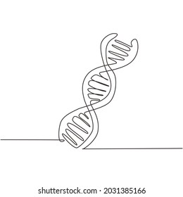 Single one line drawing helix or DNA. Low poly wireframe style. Concept for biotech, science, medicine. Technology and innovation in genetic engineering. Continuous line draw design graphic vector - Shutterstock ID 2031385166