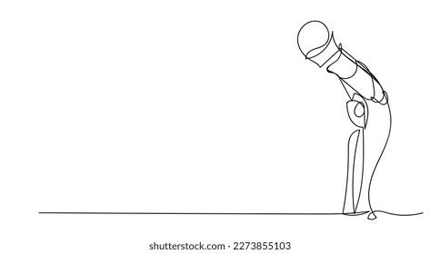 Single one line drawing microphone on stand. Mic on stand in musical television show. Singer karaoke sing song with standing microphone. Modern continuous line draw design graphic vector illustration	