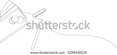 Single one line drawing of money and pen, corporate finance concept. Continuous line draw earnings analysis or economy concept design graphic. Vector illustration.