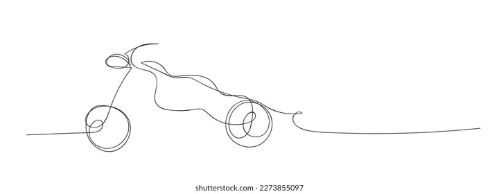 	
Single one line drawing motorcycle.Modern continuous line draw design graphic vector illustration