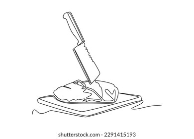 Schlachtopfer in einer einzigen Linie. Happy Eid Al Adha Konzept. Grafische Vektorgrafik für kontinuierliche Zeilenzeichnung.