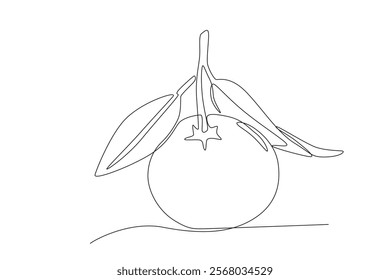 Single one line drawing sliced healthy organic apple. Fresh tropical fruitage concept for fruit garden icon. Modern continuous line graphic draw design vector illustration
