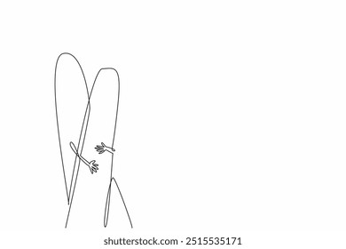 Single one line drawing two fingers crossed like two people hugging. Iconic. Cute character. Cartoon. Funny. Symbol of warmth. Loveable. National Hug Day. Continuous line design graphic illustration