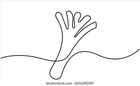 Una sola línea dibujando puerro orgánico de frescura saludable para la identidad del logotipo de la plantación. Ilustración de arte de dibujo de una línea con letras puerros orgánicos Concepto de ingrediente fresco para el icono de verduras.