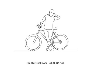 Dibujo de una sola línea del Día Mundial de la Bicicleta el 3 de junio. Concepto del día mundial de la bicicleta. Ilustración gráfica de vector de diseño de línea continua.