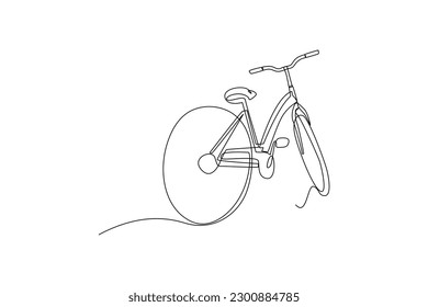 Dibujo de una sola línea del Día Mundial de la Bicicleta el 3 de junio. Concepto del día mundial de la bicicleta. Ilustración gráfica de vector de diseño de línea continua.