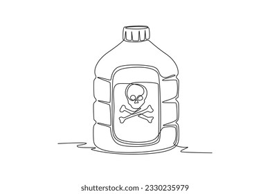 Single one line drawing world ozone day concept. Continuous line draw design graphic vector illustration.