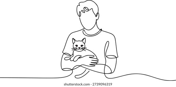 Single one line drawing