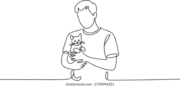 Single one line drawing