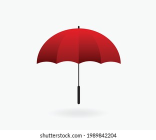 Einziger offener Regenschirm für Regentage