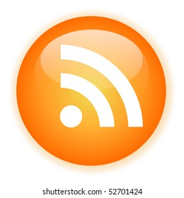 Single orange RSS button