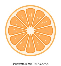 Single Orange Slice Vector Illustration Stock Vector (Royalty Free ...