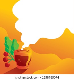 single origin espresso shot background vector illustration background