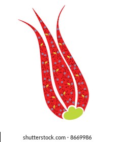Single ottoman tulip flower design