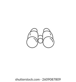 single outline icon binoculars. linier icon collection. editable stroke. vector illustration. 