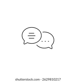 single outline icon chat bubble related to communication. linier icon collection. editable stroke. vector illustration