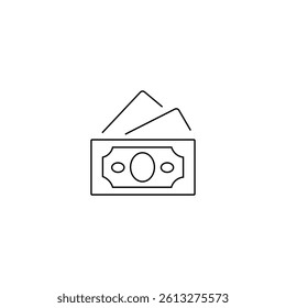 single outline icon dollar related to profit and investment. linier icon collection.  editable stroke. vector illustration.