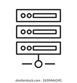 Single outline icon of interconnected cloud nodes representing cloud structure, cloud computing, and network infrastructure. Linear icon style. Editable stroke. Vector illustration.