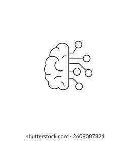 single outline icon machine learning related to data analysis. linier icon collection. editable stroke. vector illustration. 