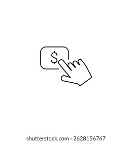 single outline icon money transactions related to payment. with dollar elements and hand. linier icon collection. editable stroke. vector illustration.
