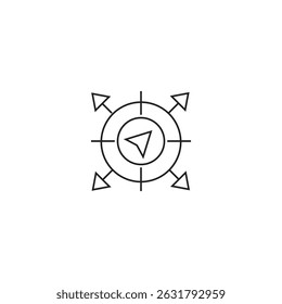 Icono de contorno único de navegación. Icono de liner colección. trazo editable. Ilustración vectorial.