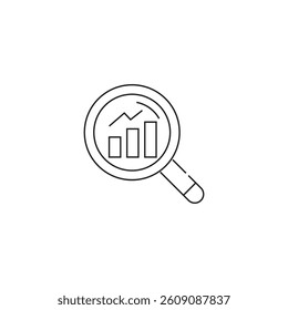 single outline icon related to data analysis. linier icon collection. editable stroke. vector illustration. 