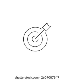 single outline icon target. linier icon collection. editable stroke. vector illustration. 