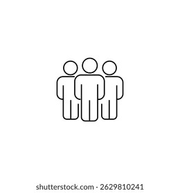 ícone de estrutura de tópicos simples trabalho em equipe. coleção de ícones de linha. traçado editável. ilustração de vetor