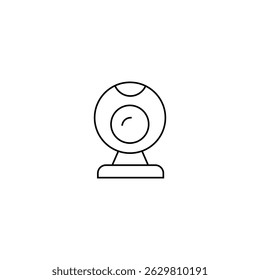 Webcam de icono de contorno único. colección de icono de Linier. trazo editable. Ilustración vectorial