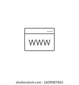 single outline icon website. linier icon collection. editable stroke. vector illustration. 