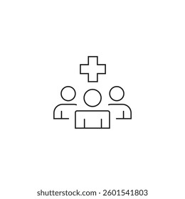 single outline icons health staff related to healthcare and medical. Linier icons collection. editable stroke. Vector illustration