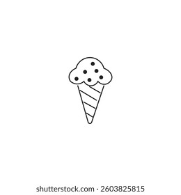 single outline icons ice cream related to food and drink. linear icons collection. editable stroke. vector illustration