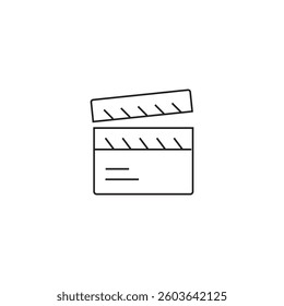 single outline icons take video related to cinema or film and movie. linier icons collection. editable stroke. vector illustration