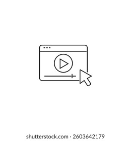 single outline icons video loader related to cinema or film and movie. linier icons collection. editable stroke. vector illustration