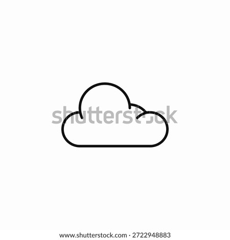 single overcast cloud icon sign vector