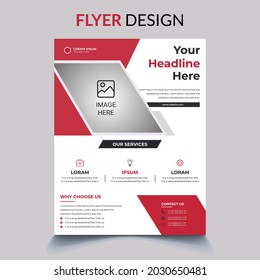 Single Page Creative Business Flyer Design Template. Corporate Business Flyer, Marketing Business Flyer, Modern, Style, Friendly.