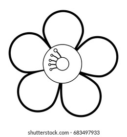 single paint flower icon image