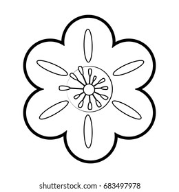 single paint flower icon image
